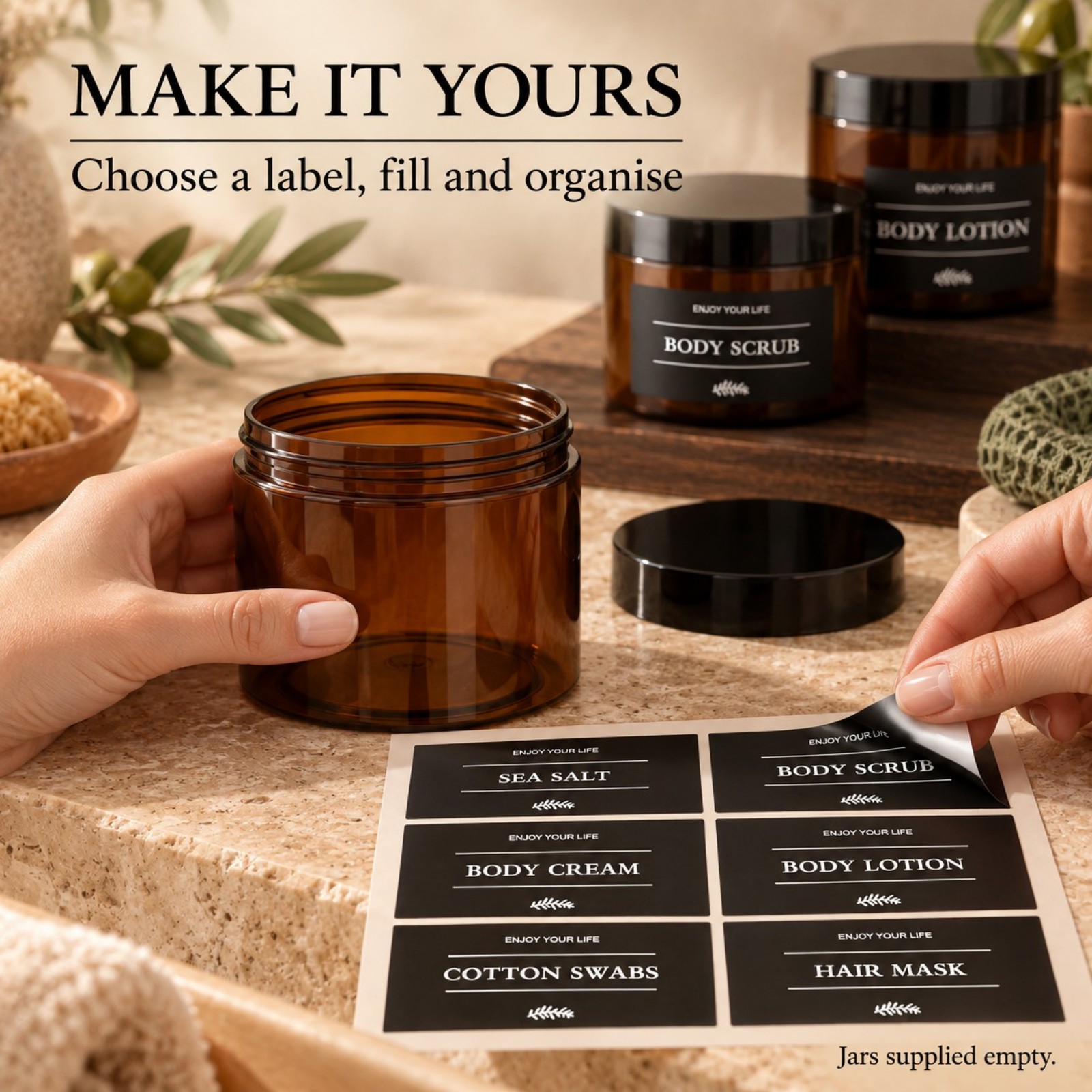 3PCS Bathroom Storage Jars wit - Bath Salts 评论和价格